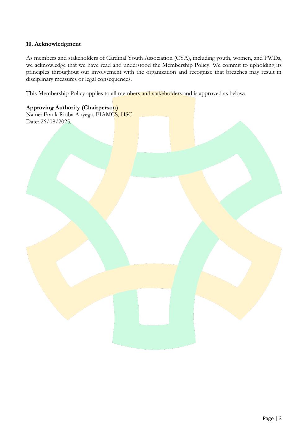 Membership Policy — page 3